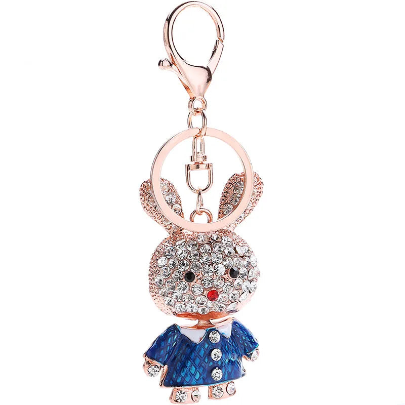 Luxury woman jewelry Pearl alloy bag pendant keychains ring bow tie pendant keychain accessories Key Chain for bags