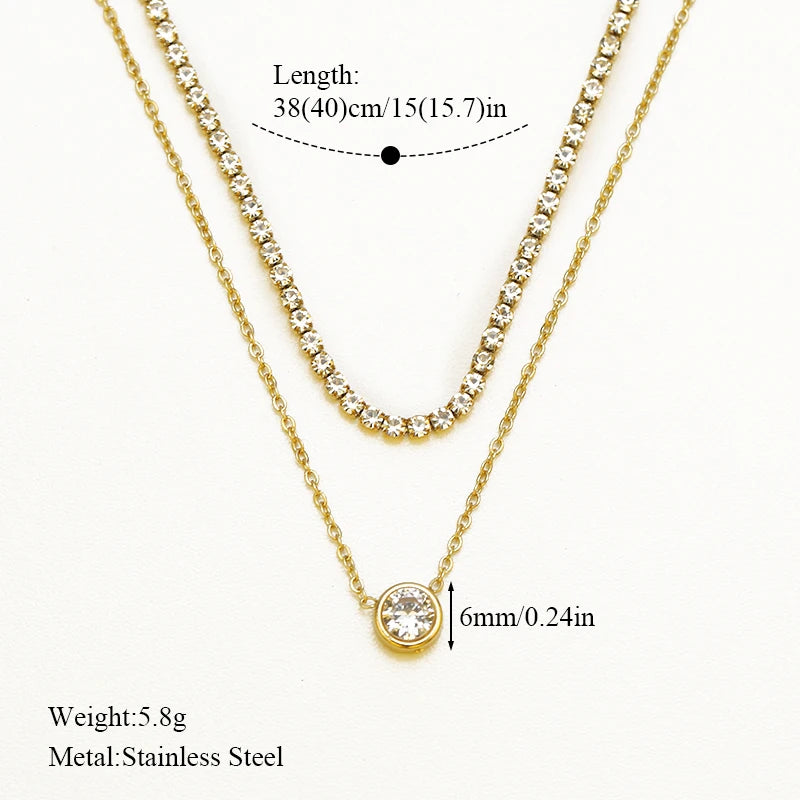 EILIECK Women's Retro Star Moon Pendant Necklace 18K Gold PVD Plated Stainless Steel Waterproof Layered Neck Chain Daily Jewelry