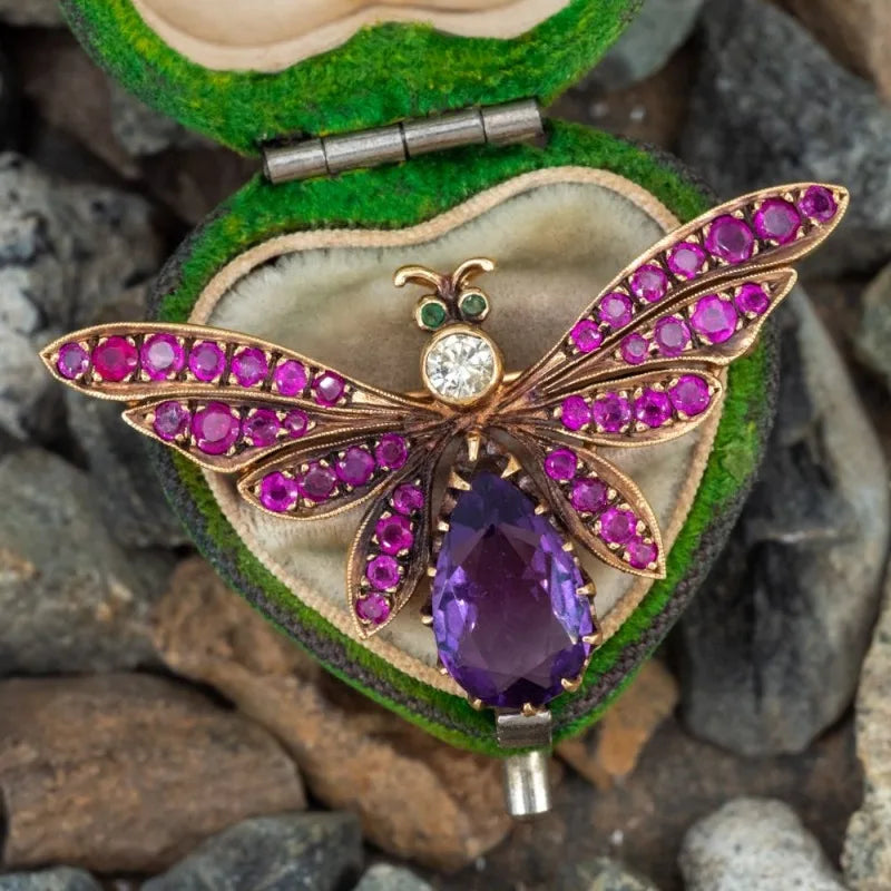 Vintage Dragonfly Brooch for Women Clothing Insect Pins Rhinestone Brooch Pin Badges Jewelry Accessories Wedding Holiday Party