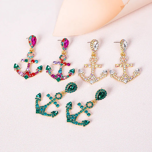 EASYA Low Price Wholesale Women's Luxury 10g Crystal Stud Earrings Charm Jewelry Vintage Ear Decoration Accessories