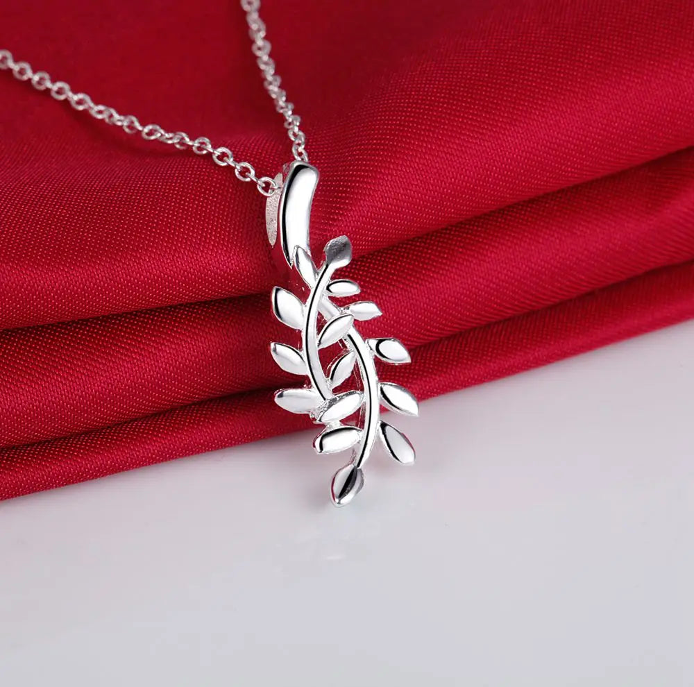 Hot 925 Sterling Silver Necklace Pendant Tree High Quality For Women Wedding Engagement Fashion Jewelry Gifts