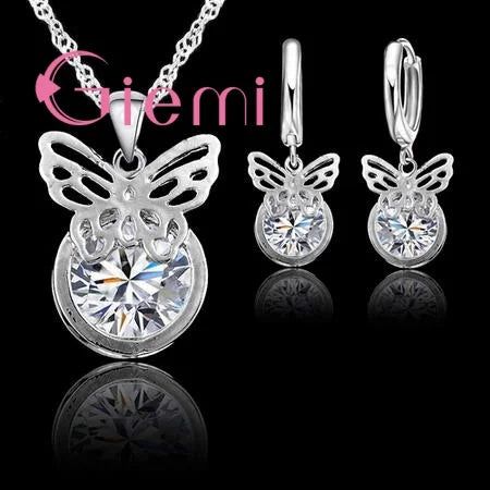 S925 Silver Needle Luxury Jewelry Sets 24 Models Option Cubic Zircon Rhinestone Charming Pendant Wedding Engagement Accessory