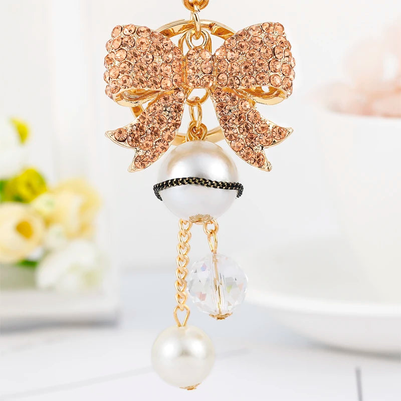 Easya 2024 Fashion Butterfly Bows Luxury Glitter Keychains High Quality Bags Decorate Wedding Gifts for Guests