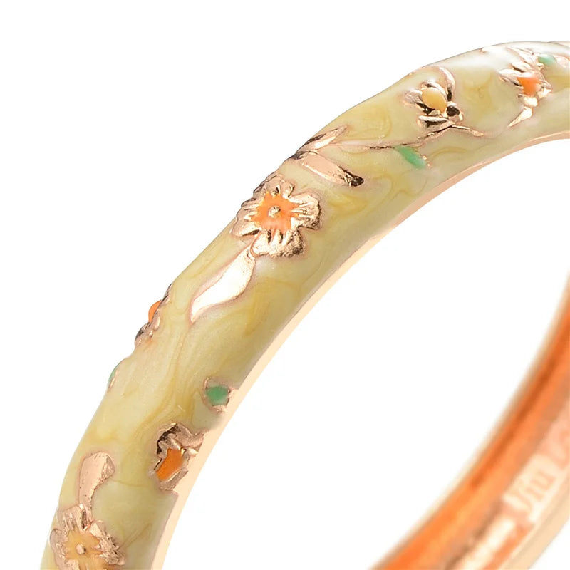 Enamel Bracelet For Women Cloisonne Bangles On Hand Floral Women's Hand Bracelets African Jewelry Dubai India Mother's Day Gifts