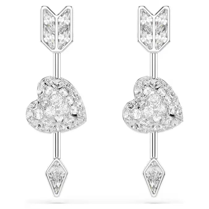 2026 New High-Quality Bee, Cupid's Arrow Heart Candy Snowflake Crystal Earrings for Women - Romantic and Elegant Holiday Gift