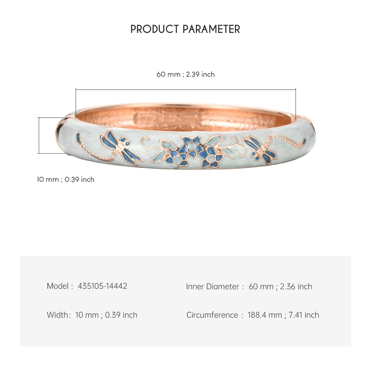 Cloisonne Bracelet For Women Bangles On Hand Enamel Jewelry Flower Women's Hand Bracelet Female Bangle Mother's Day Gifts Wife