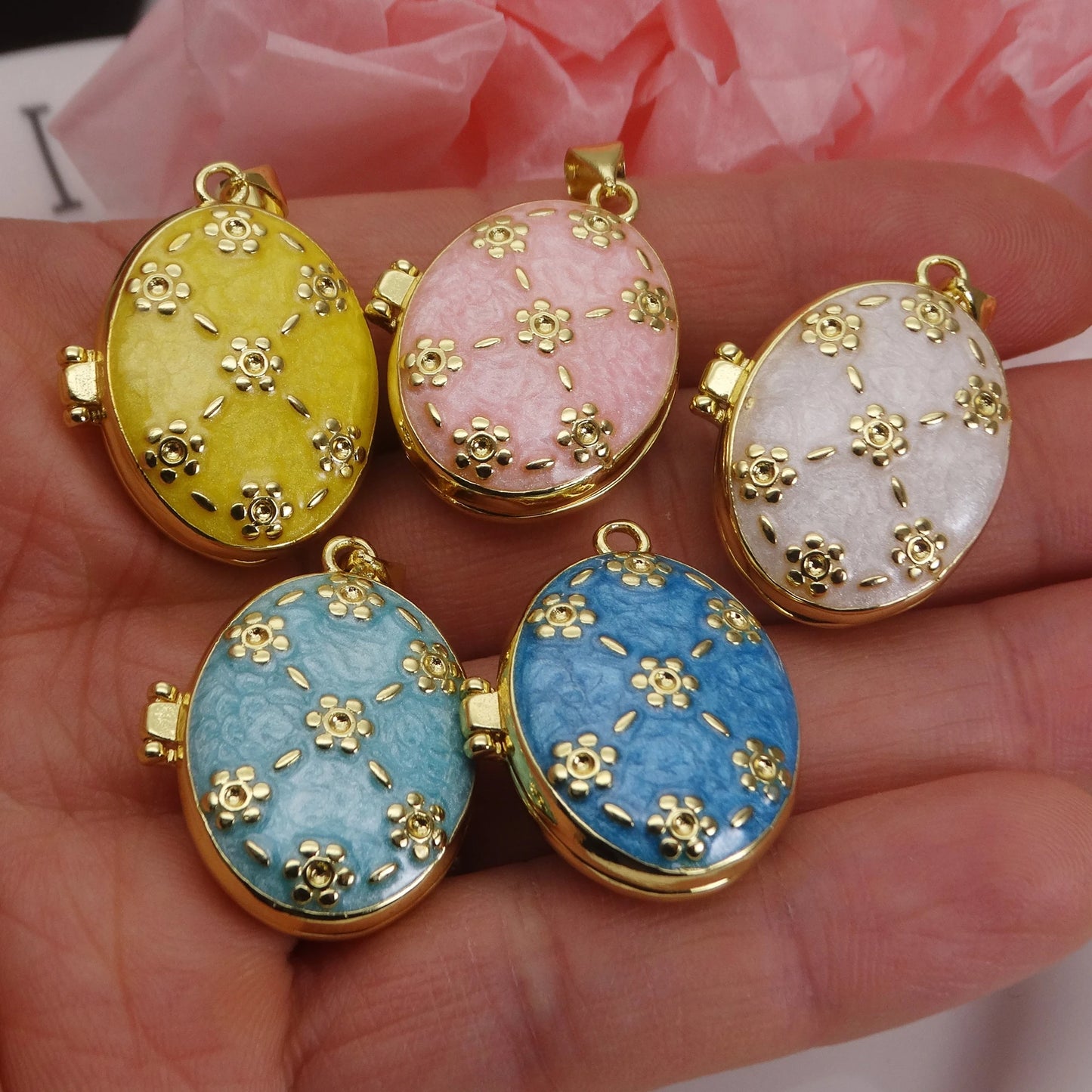 Micro Zircon oil drip photo box Pendant necklace case gaine pendant necklace copper chain jewelry necklace