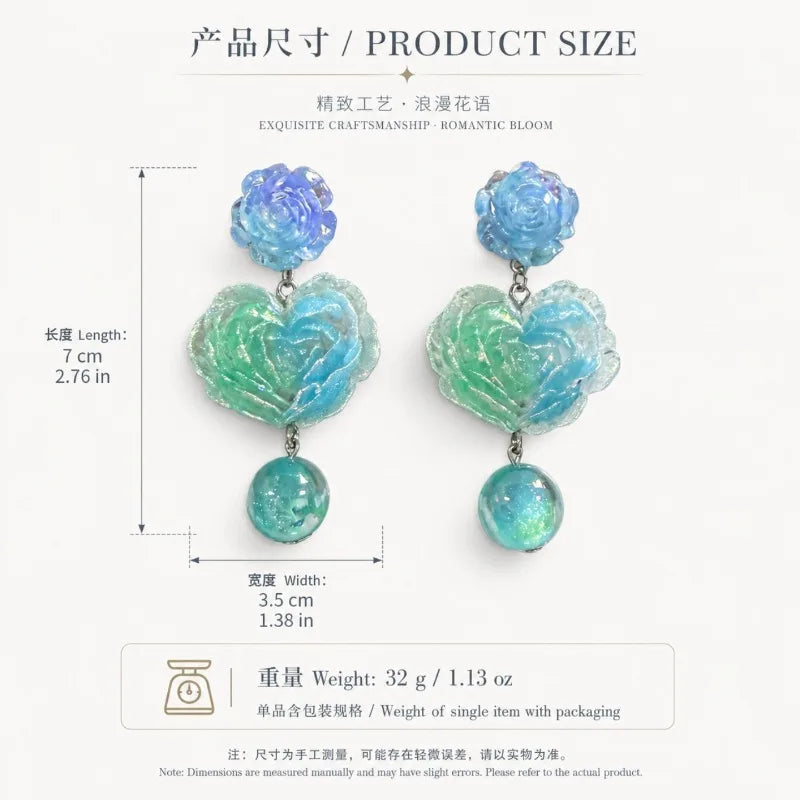 Sweet Flowers Earrings for Women Vintage Beach Style Summer Vacation Jewelry Elegant Versatile Bohemian Pendientes Mujer