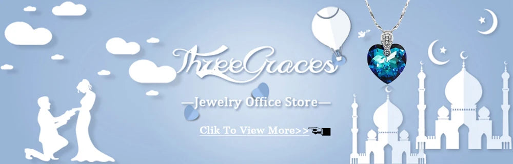ThreeGraces Elegant Shiny Zirconia Long Big Simulated Pearl Bridal Wedding Engagement Earrings for Women Party Jewelry E1992