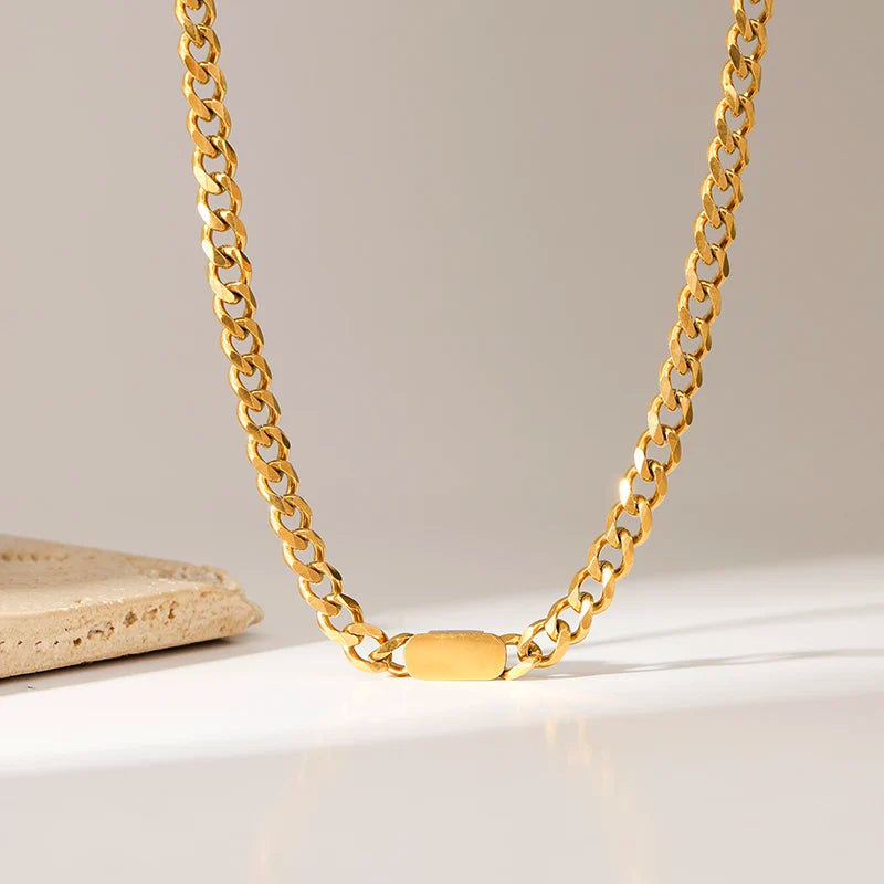EILIECK 316L Stainless Steel Metal Hollow Heart Necklace Bracelets Set For Women Trendy Waterproof Gold Color Chain Jewelry Gift