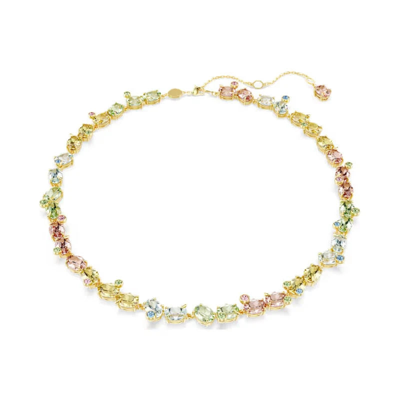 2026 New Trend Fine Anniversary Jewelry Sets Charming Blue Flower Green Water Drop Crystal Luxury Women's Necklace Ring Earrings