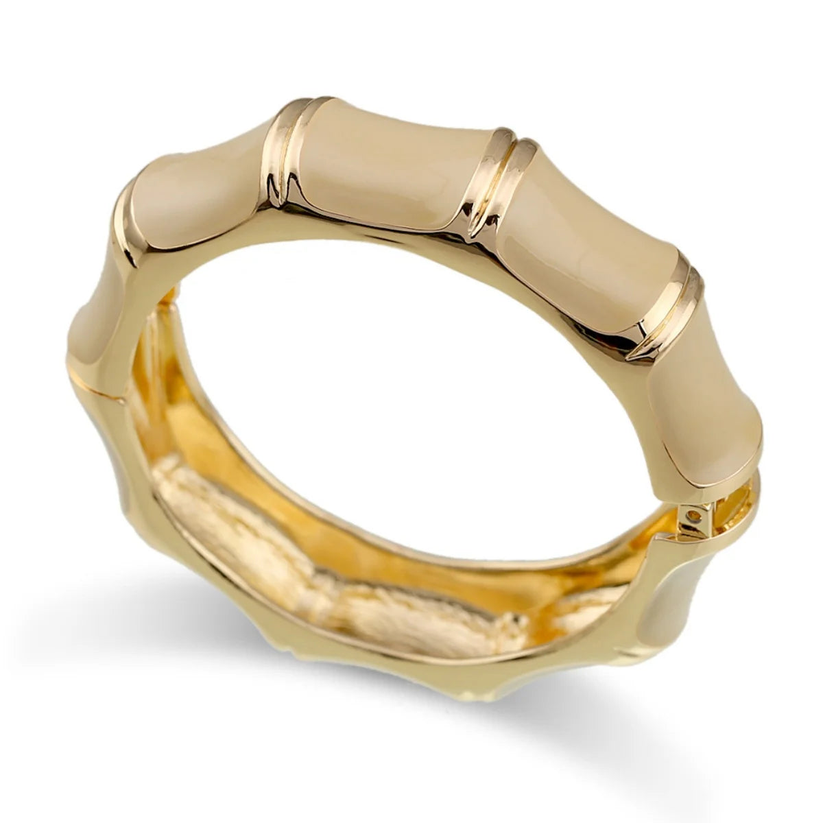 KMVEXO Irregular Enamel Spring Metal Chunky Bangles For Women Geometric Wood Wide Cuff Bracelet Punk Hip Hop Statement Jewelry ﻿