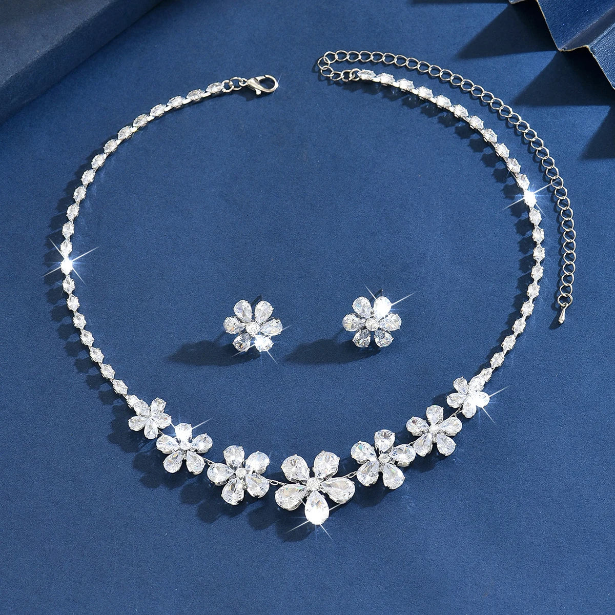 Forest Style Solid Color Fresh Floral Necklace Earrings Jewelry Outdoor Wedding Photos Atmosphere Commuting Dating Gentle Versat