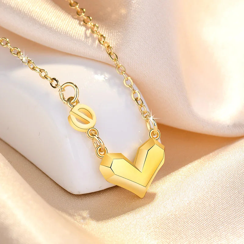 925 Sterling Silver Necklace Pendant Romance Heart Zircon High Quality For Woman Fashion Wedding Engagement Jewelry Gift