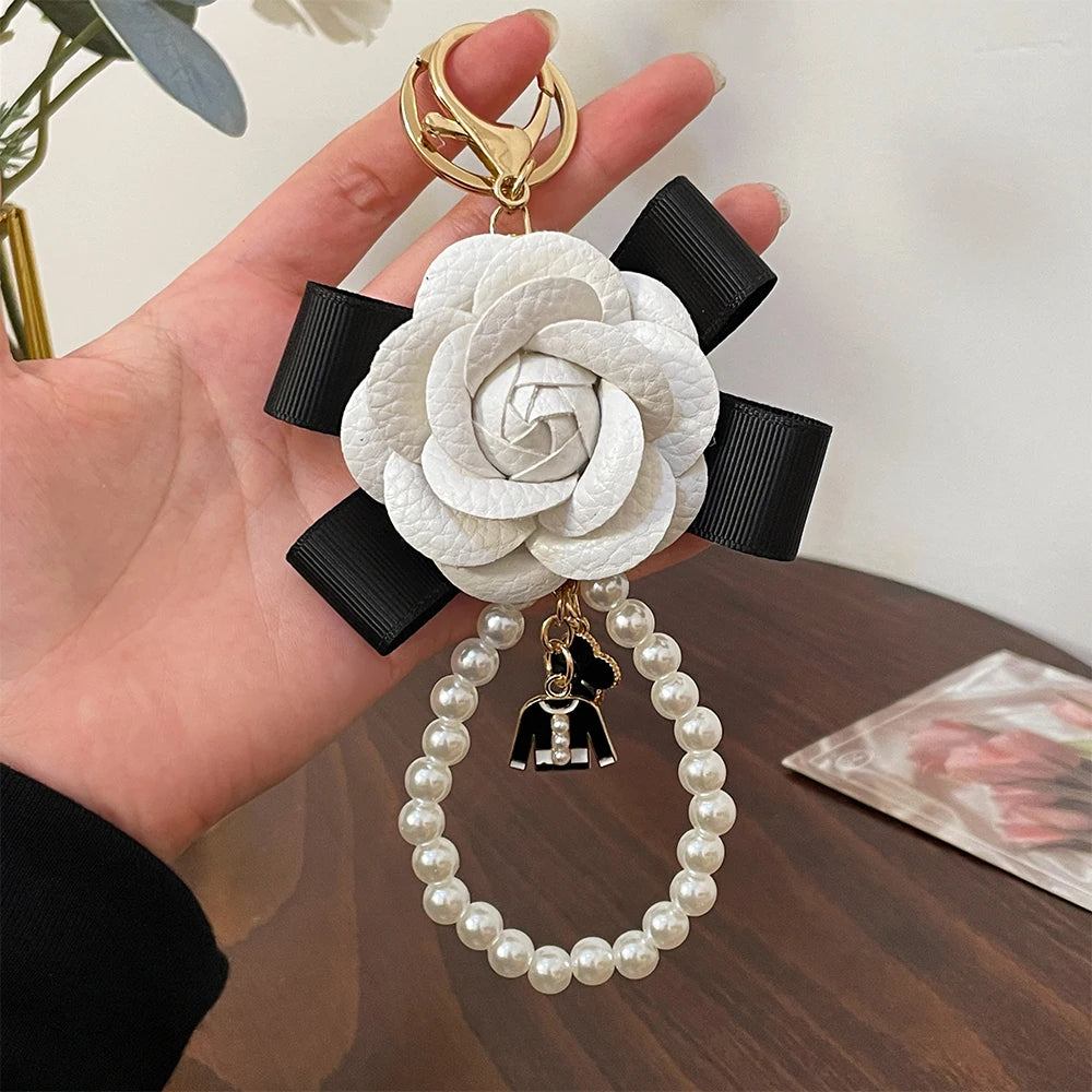 2024 Fashion Flower Keychain Camellia Handbag Pendant Gifts Souvenirs