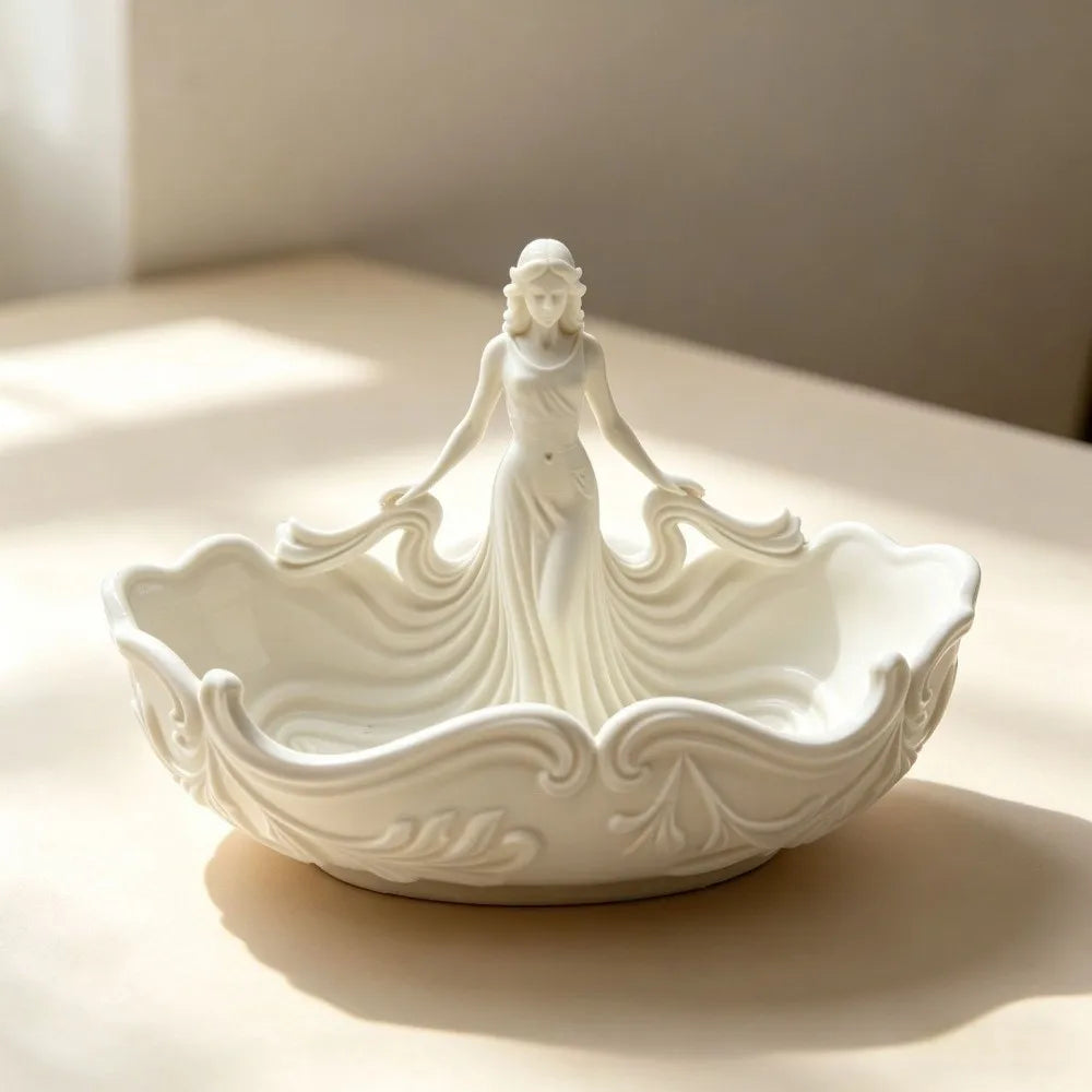 Decoration Elegant Jewelry Storage Tray Simple Statue-Shaped Home Desktop Tray Entryway Decoration Tray Nightstand