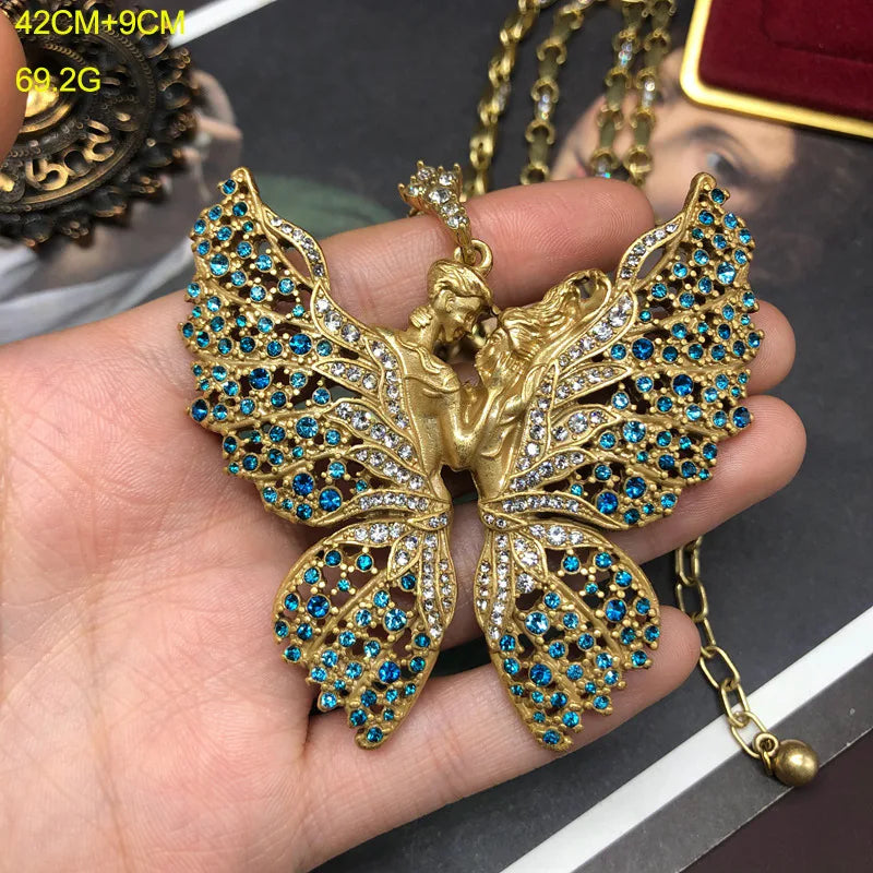 NISHIZAWA Buterfly Earrings for Women Diamonds Palace Style Vintage Jewelry Fashion Luxury Exquisite Elegant Pendientes Mujer