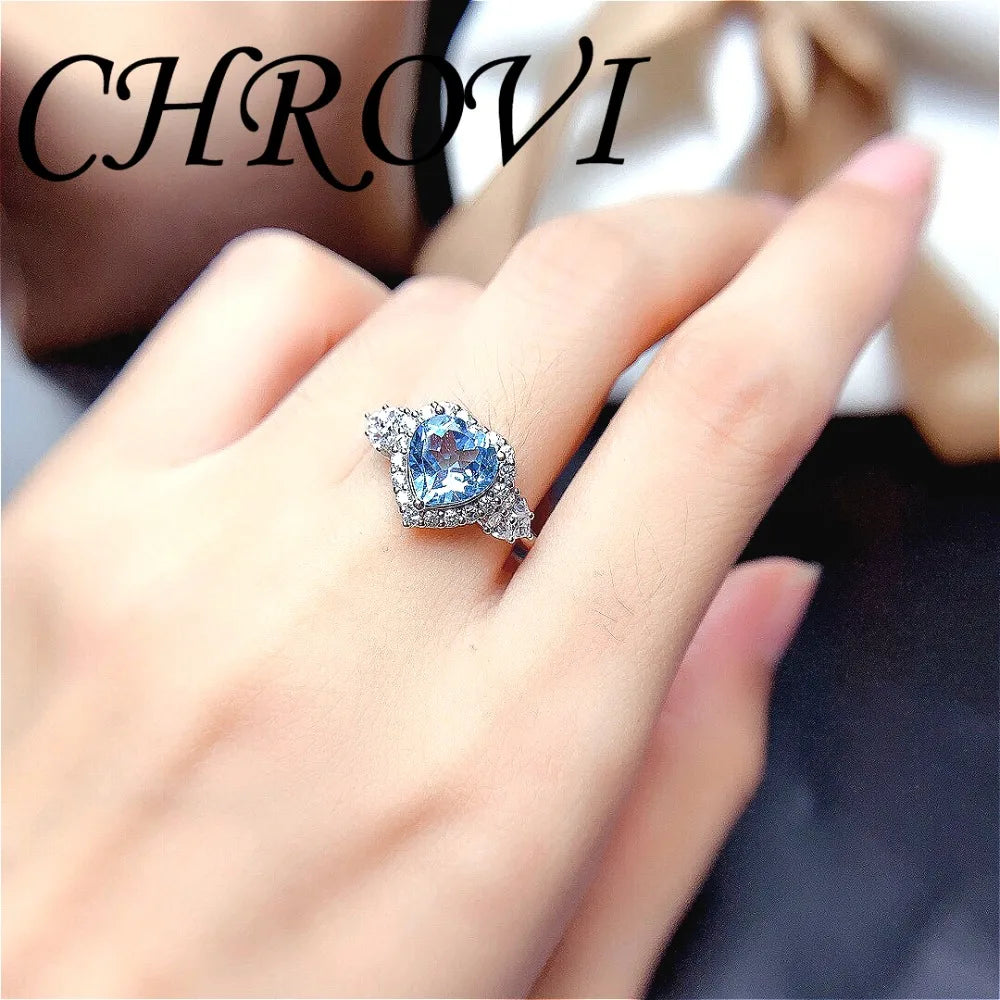Light luxury 925 sterling silver new Palan set of ring, pendant, earrings, studs, sweet heart, fashionable and simple