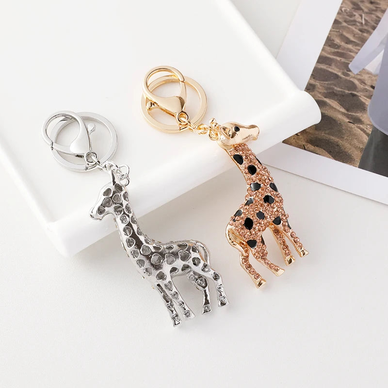 2024 New Giraffe Keychain Prairie Zoo Souvenir Gift Travel Backpack Pendant