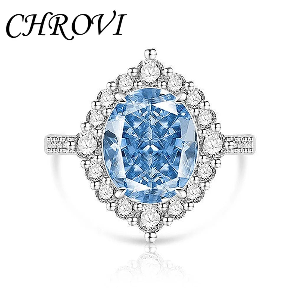 Light luxury 925 sterling silver gemstone ring, luxurious jewelry, unisex, fashionable for work, parties, and weddings ring
