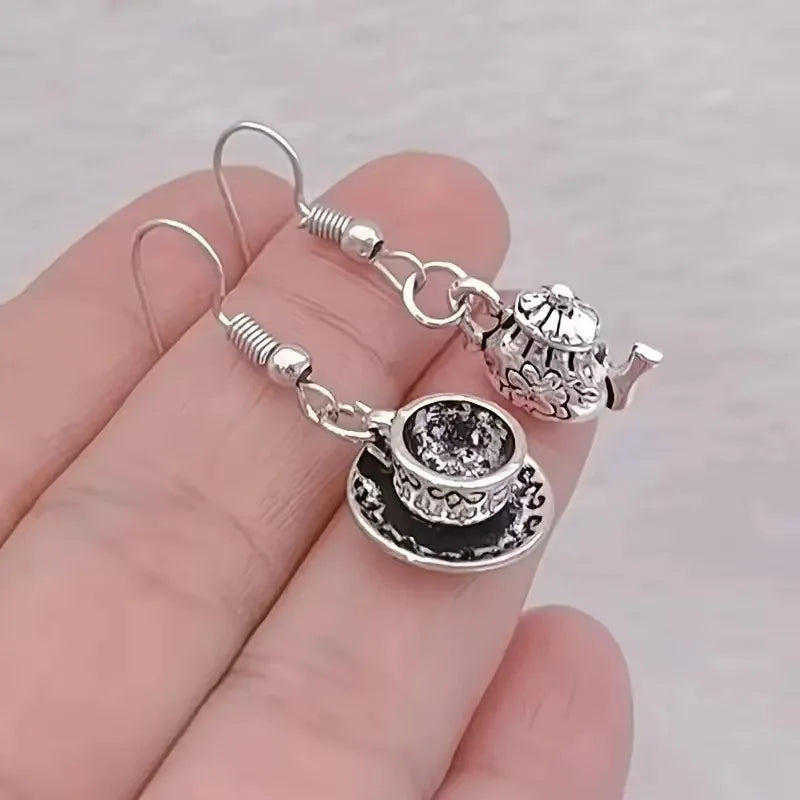 1PC Retro Fashion 2000s Aesthetics Teapot Beads Chain Charm Necklace Teapot with Teacu Necklace Bridesmaid Gift Jewelry