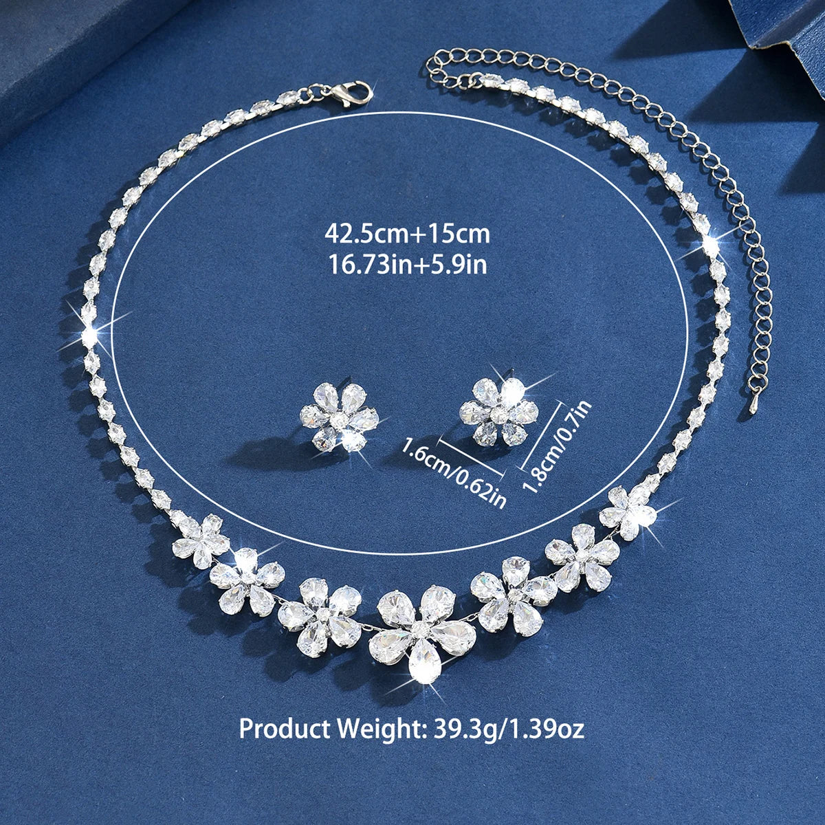 Forest Style Solid Color Fresh Floral Necklace Earrings Jewelry Outdoor Wedding Photos Atmosphere Commuting Dating Gentle Versat