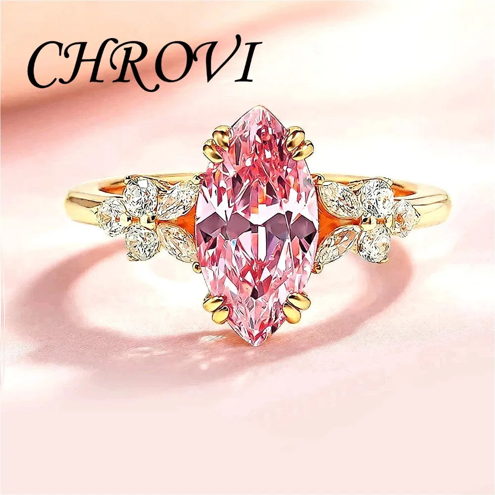Light Luxury 925 Sterling Silver High-End Padparadscha Ring for Women with High-Carbon Diamond Open Wedding Ring