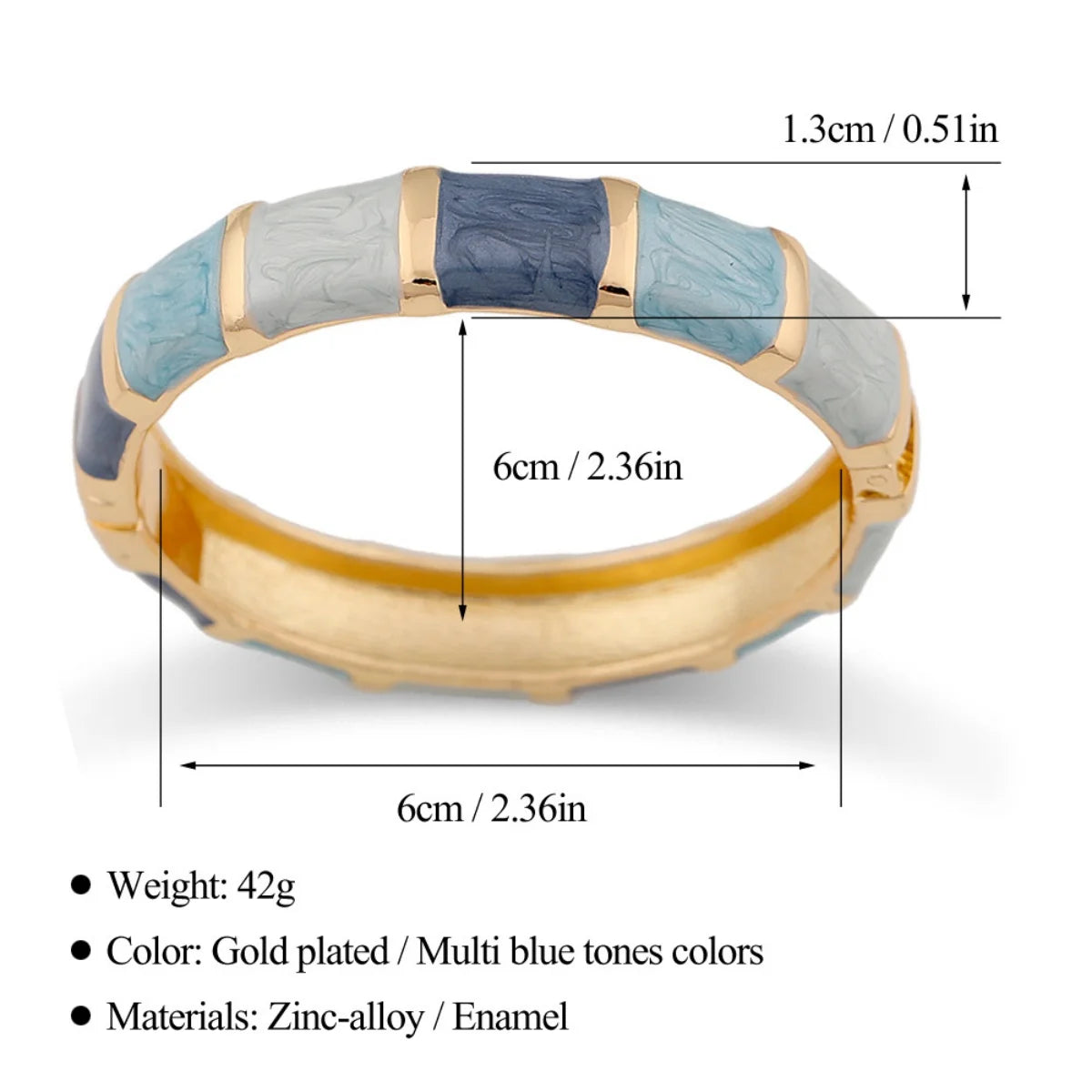 KMVEXO Exaggeration Blue Enamel Geometric Irregular Metal Bangle for Women Girl Summer Beach Vacations Bracelet 2026 NEW