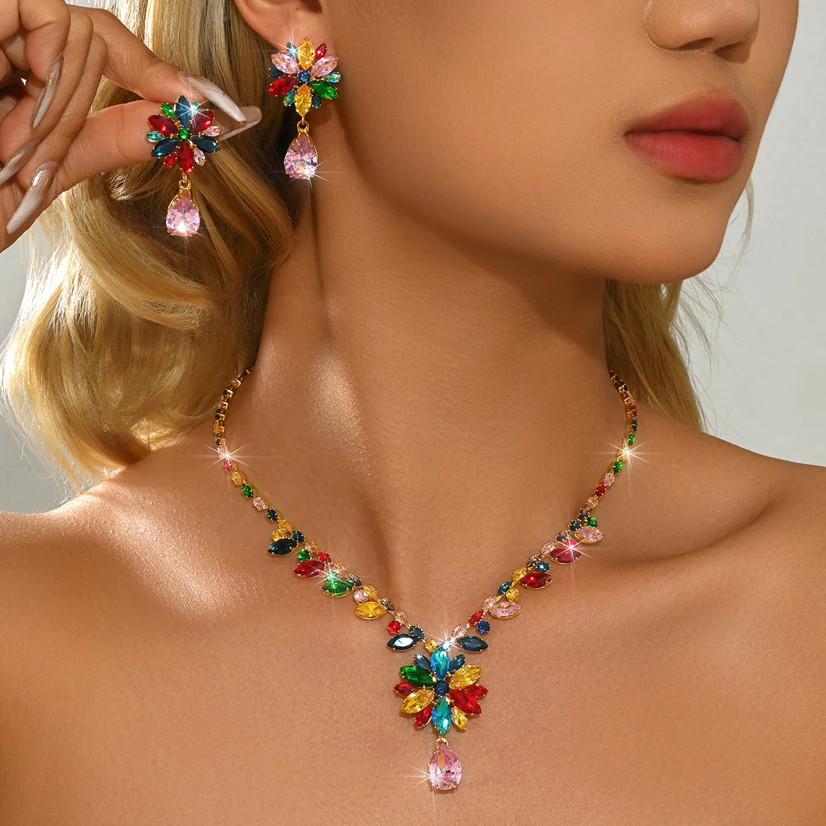 French Luxury Color Set with Floral Design, Exploring the Store, Taking Photos with Girlfriends, and Gifting as Companions