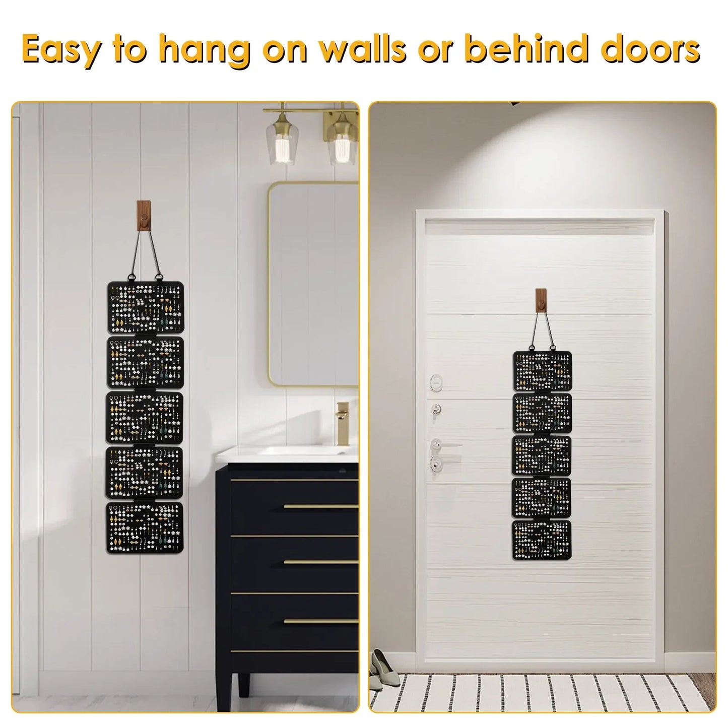 Hanging Enamel Lapel Pin Display Panels Felt Badge Button Brooch Storage Holder Jewelry Necklace Display Stand Earring Organizer