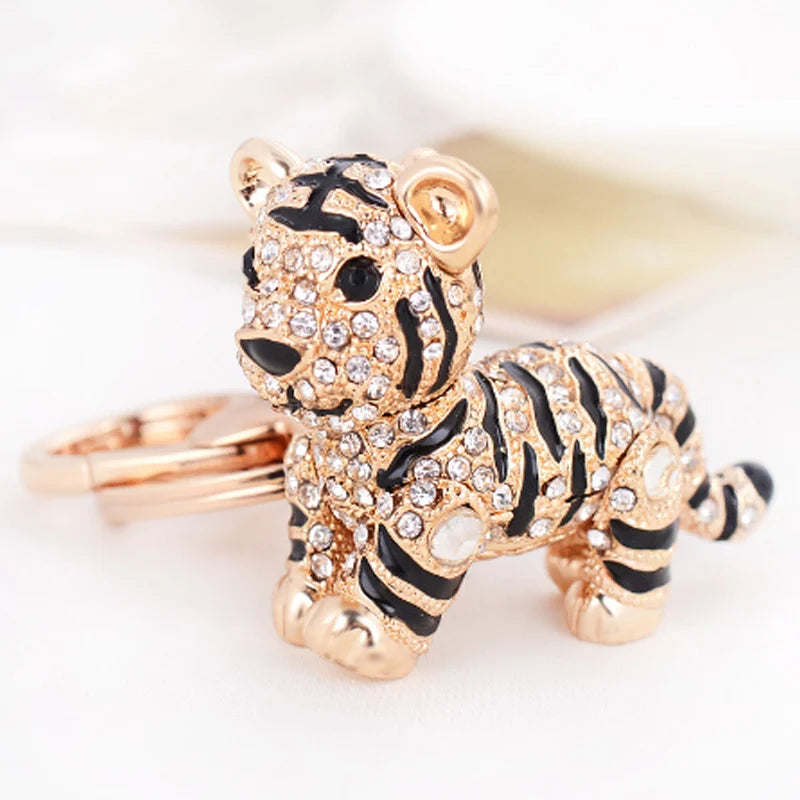 Fashion Rhinestone Crystal Metal Keychain Lovely Cartoon Marine Style Tortoise Fish Dolphin Keyring HandBag Car Pendant Gift