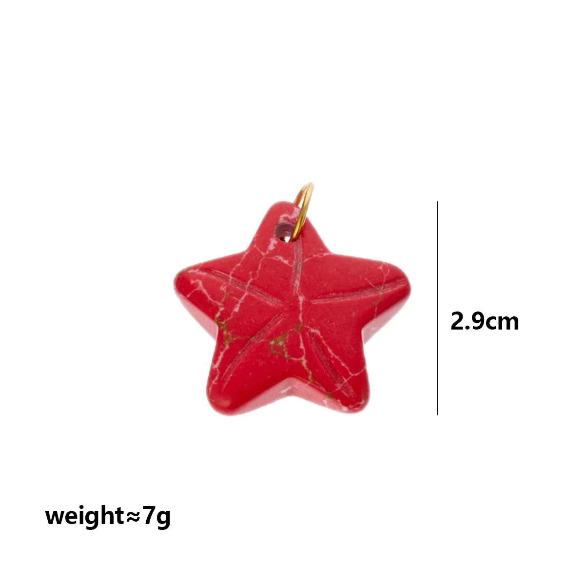 Trendy Natural Stone Star Heart Pendant DIY Necklace for Women Colorful Handmade Beaded Collars Necklace Stainless Steel Jewelry