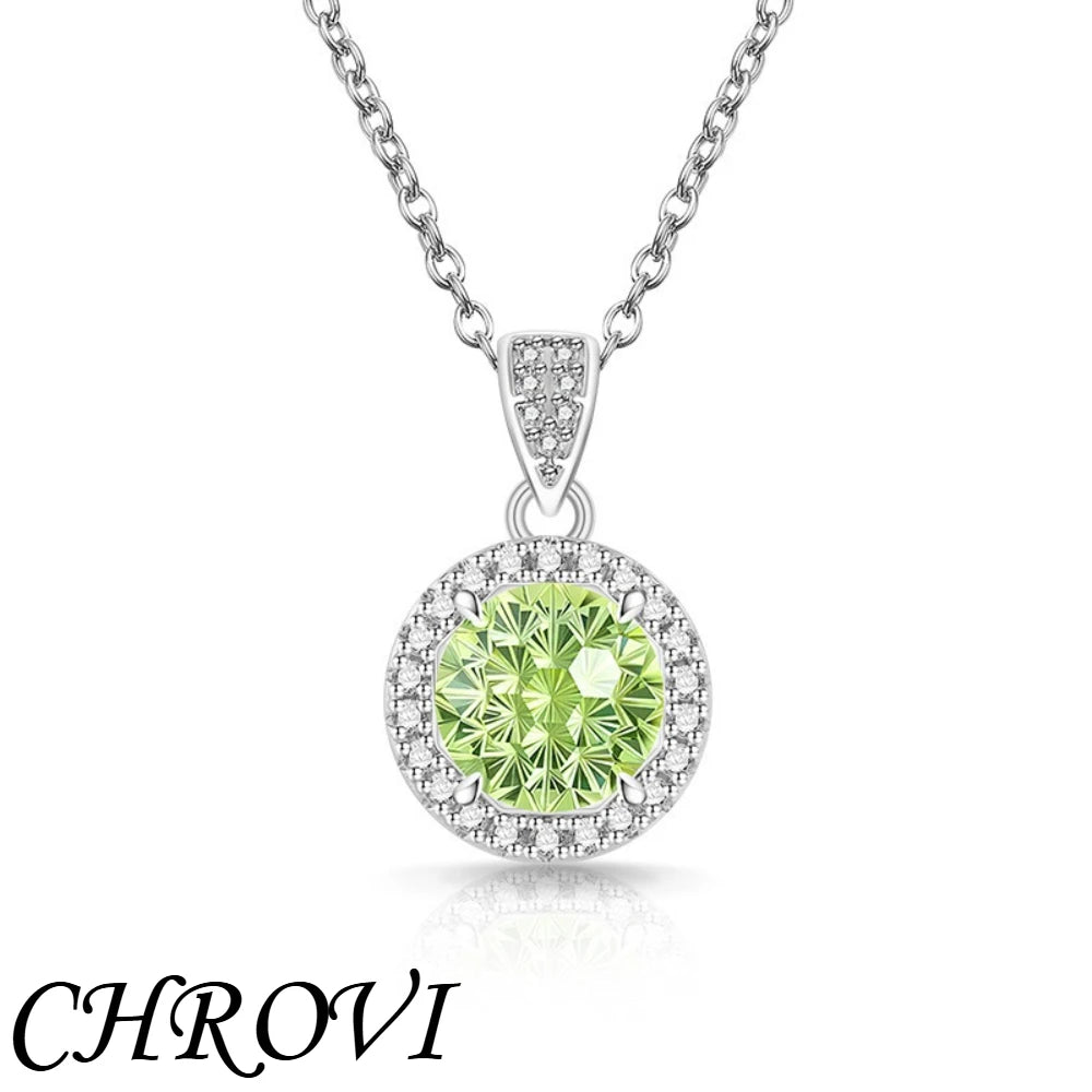 Luxurious 925 sterling silver gemstone princess square pendant necklace - fashionable and versatile
