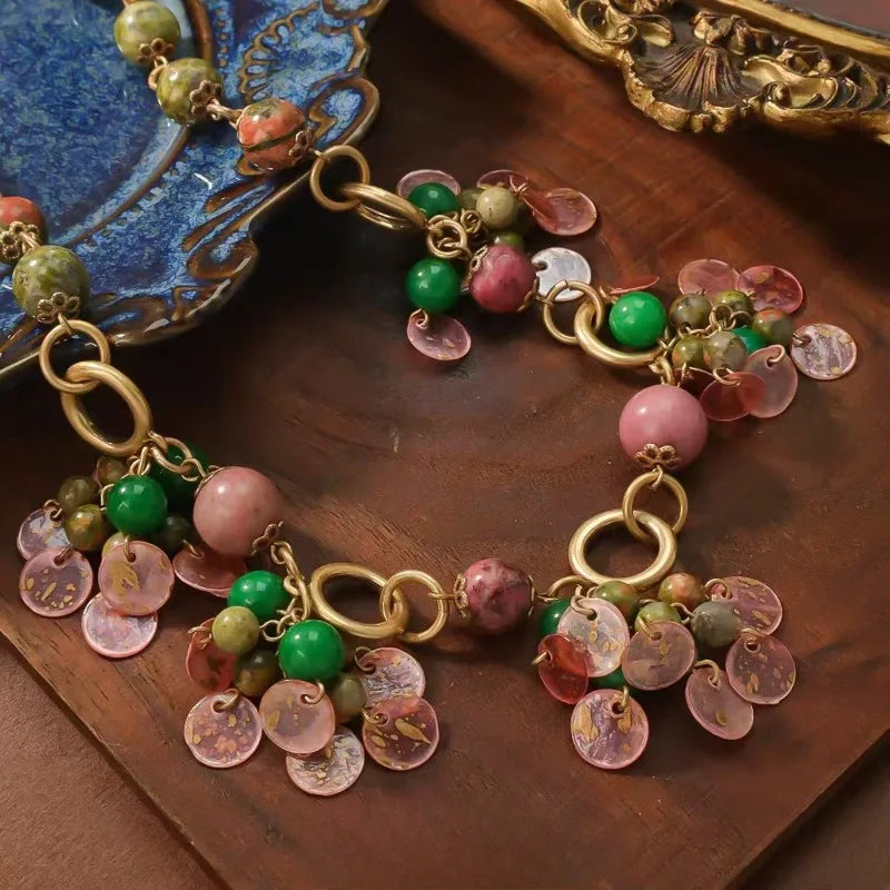 Shell Earrings for Women Tassels Geometric Vintage Palace Style Elegant Aretes De Mujer Dinner Party Exquisite Jewelry