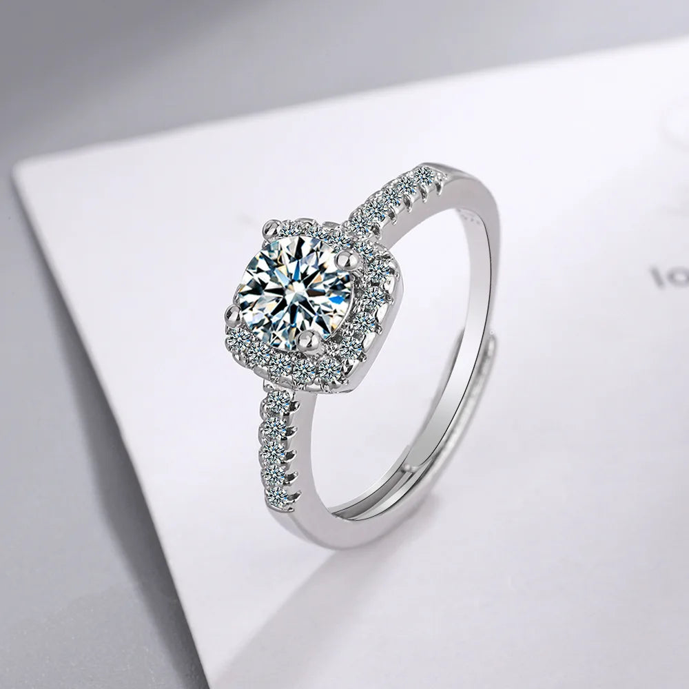 New 925 Sterling Silver Ring Heart Adjustable Simplicity Fashion Exquisite Student Girlfriend Jewelry Accessories Wedding Party