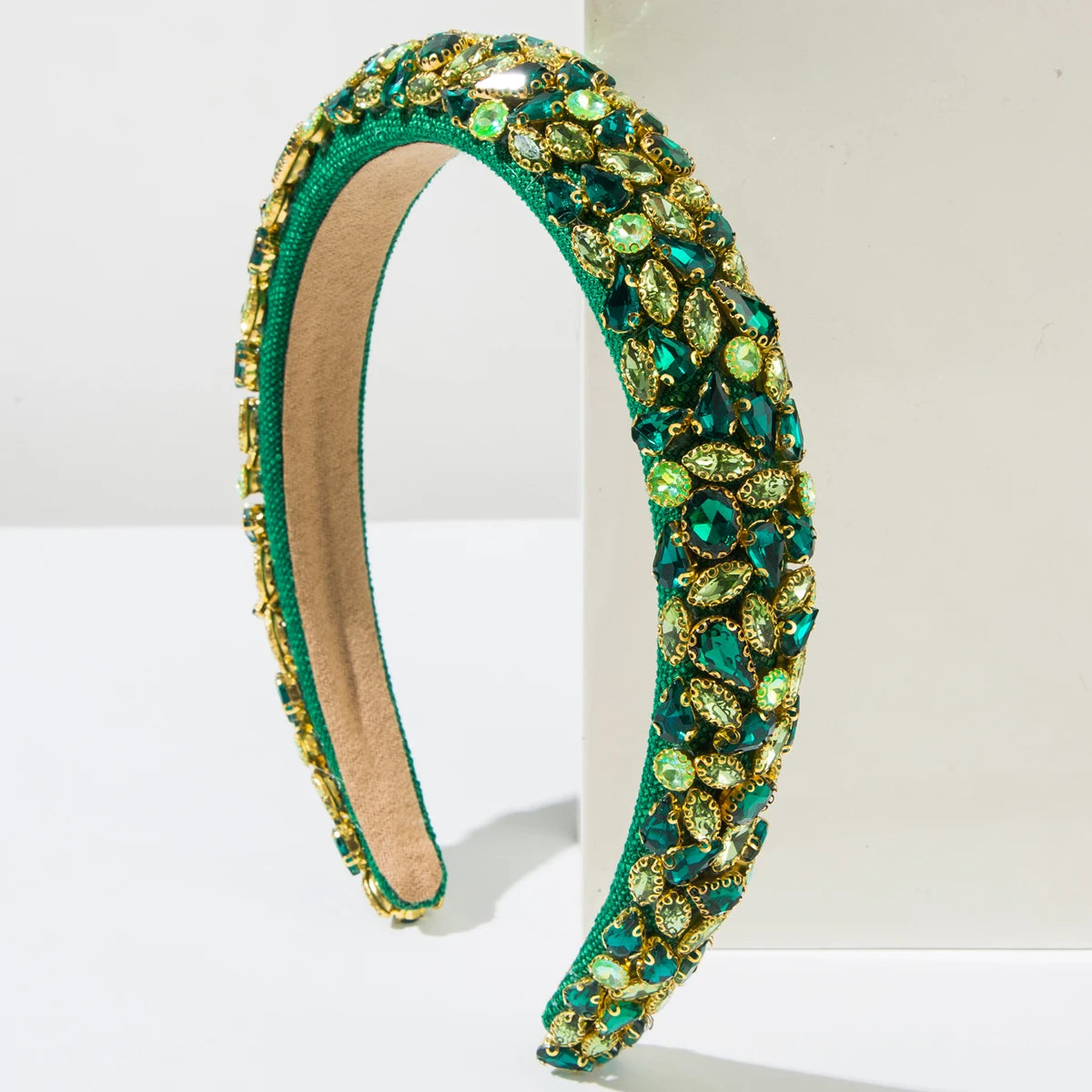 Cross border New Fashionable Baroque Headband Full Diamond Color blocked Heavy Industry Gorgeous Ball Headband for Women