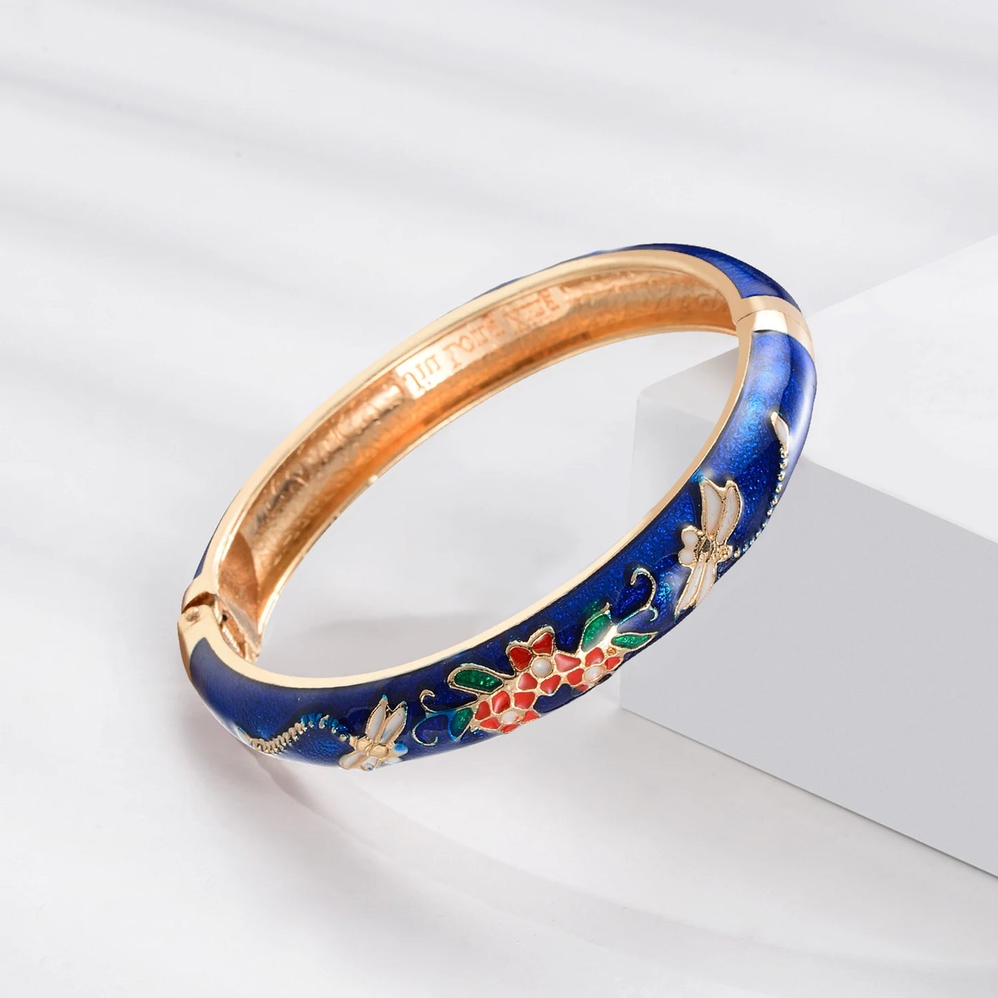 Cloisonne Bracelet For Women Bangles On Hand Enamel Jewelry Flower Women's Hand Bracelet Female Bangle Mother's Day Gifts Wife
