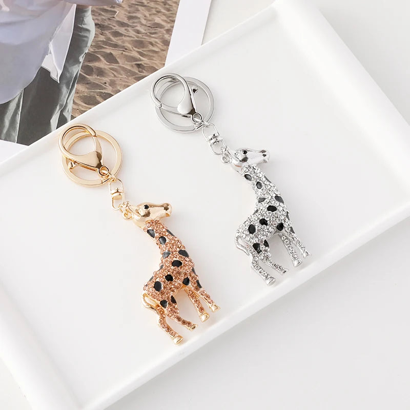 2024 New Giraffe Keychain Prairie Zoo Souvenir Gift Travel Backpack Pendant