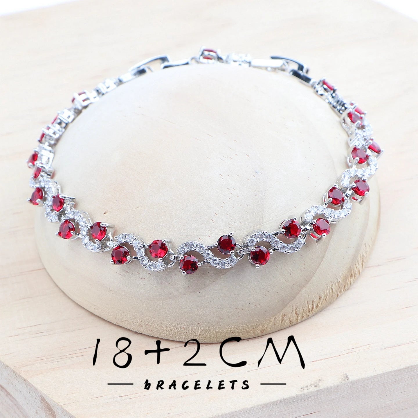 925 Silver Red Zircon Bridal Jewelry Sets Wedding Stones Bracelets Earrings Rings Pendant Necklace Set For Women