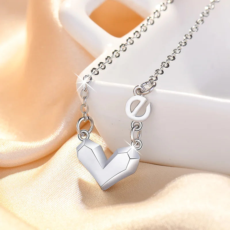 925 Sterling Silver Necklace Pendant Romance Heart Zircon High Quality For Woman Fashion Wedding Engagement Jewelry Gift