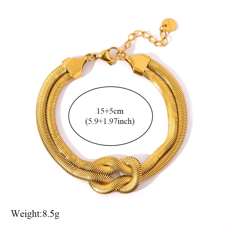 EILIECK 316L Stainless Steel Gold Color Thick Chain Bracelet For Women Men New Trendy Waterproof Wrist Chain Jewelry Gift Party