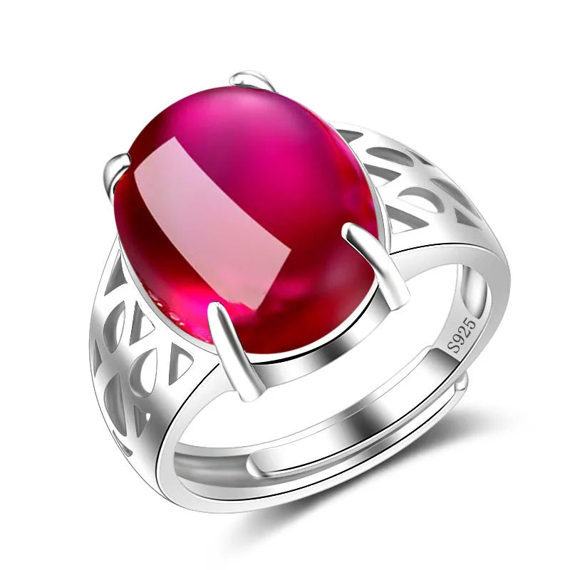 New 925 Sterling Silver Ring Heart Adjustable Simplicity Fashion Exquisite Student Girlfriend Jewelry Accessories Wedding Party