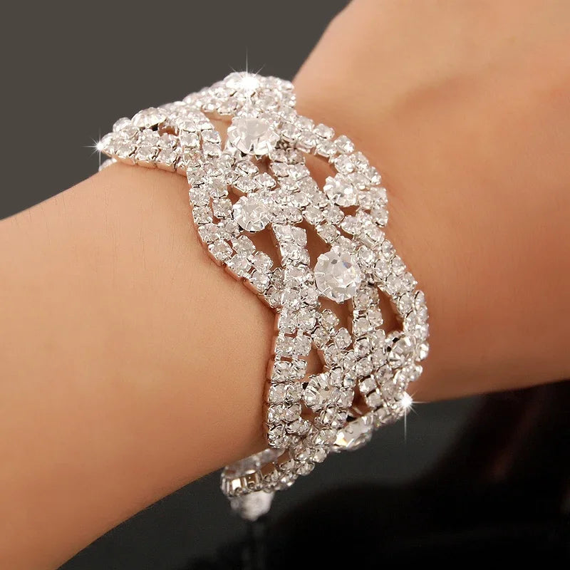 New Fashion Charm Bracelets 925 Silver AAAAA Zircon Crystal Women Bracelet Wedding Engagement Luxury Jewelry