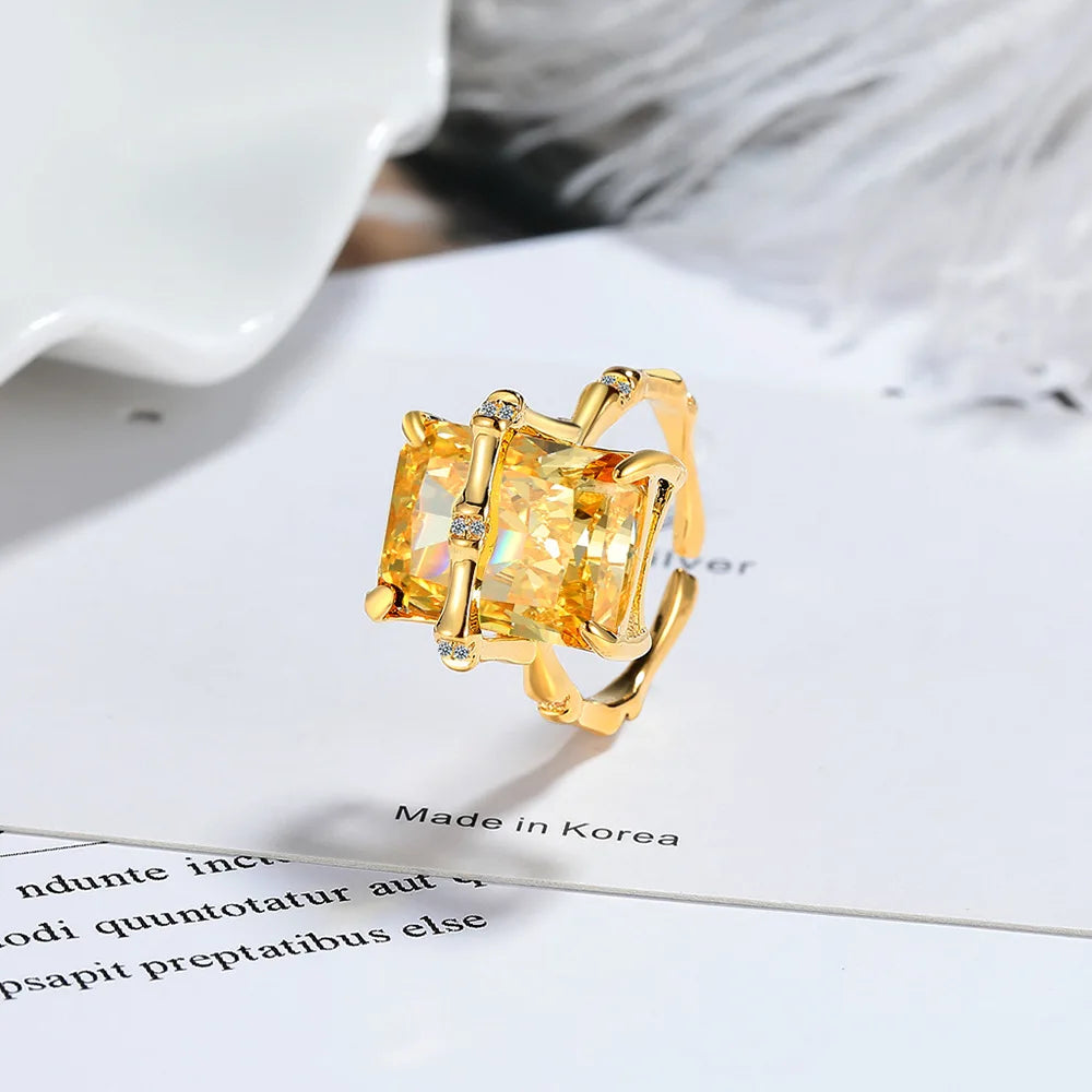 New 925 Sterling Silver 6A Zircon Ring Luxury Shines Simplicity Fashion Exquisite For women Wedding Engagement Jewelry