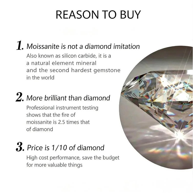 Luxury Round 2CT 8mm VVS D COLOR Moissanite Lab Diamond Ring For Women S925 Sterling Silver Wedding Female Rings Engagement Gift