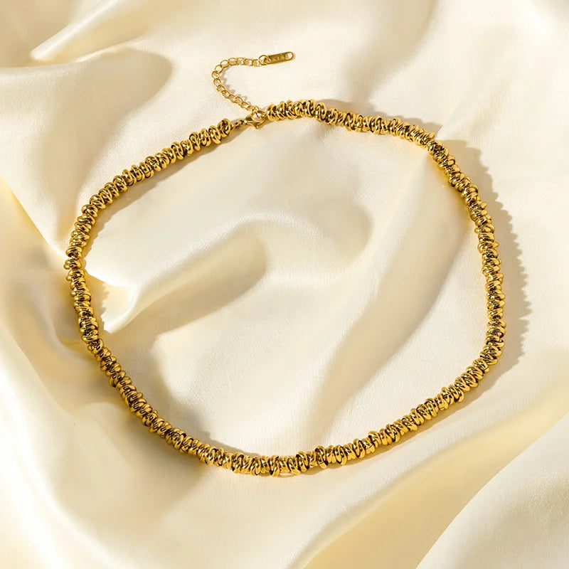 EILIECK 316L Stainless Steel Gold Color Chain Chokers Necklace For Women High Quality  Neck Chain Trendy Fashion Jewelry Bijoux
