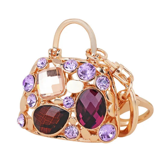 Metal Luxury Bag Keychain Leather Bag Shape Woman's High -end Charm Decoration Supports A Seal Leopard Leather Bag