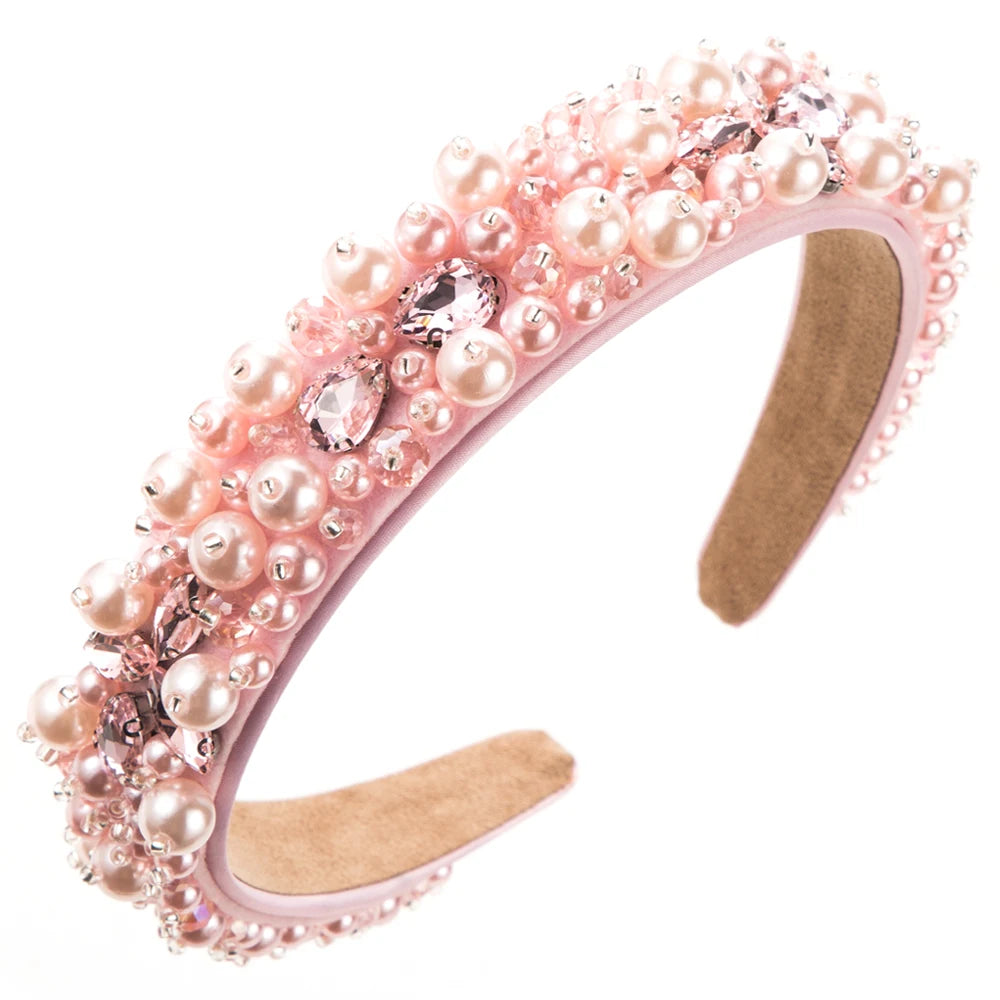 Handwoven Beaded Headbands From Europe and America, Baroque Studded Headbands, Simple and Fashionable, Versatile Hair Accessorie