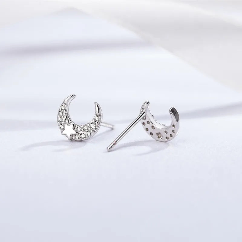 New 925 Sterling Silver Earrings AAA Zircon For Women Exquisite Student Girlfriend Jewelry Accessories Wedding Fashion Gift