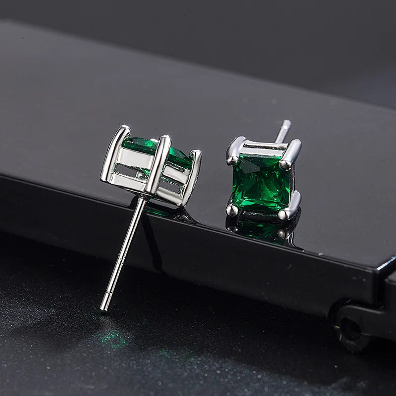 New 925 Sterling Silver Earrings AAA Zircon For Women Exquisite Student Girlfriend Jewelry Accessories Wedding Fashion Gift